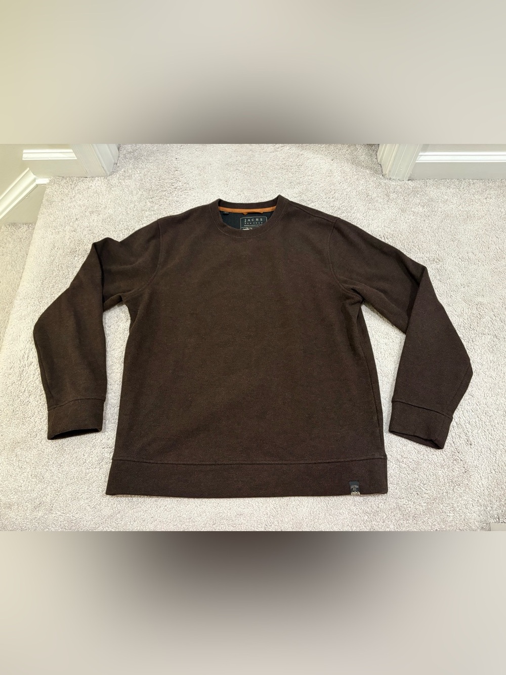Jachs Men's Dark Brown Crewneck Sweatshirt